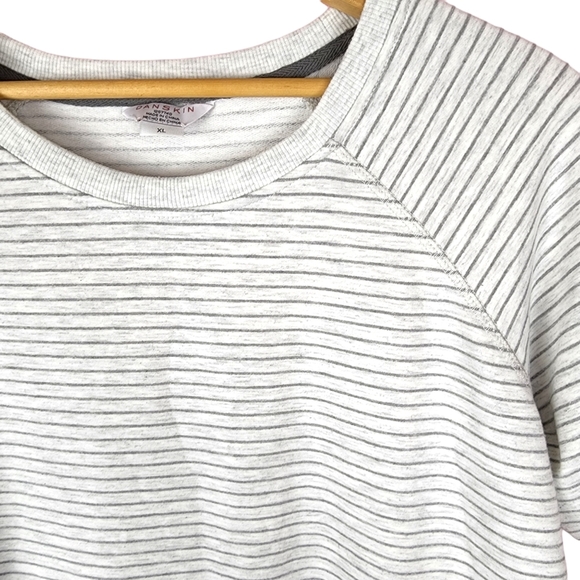 Danskin Comfort Grey striped sweater XL - Picture 4 of 7